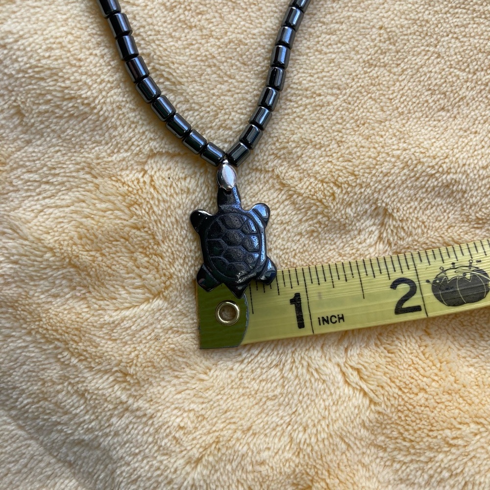 Host Pick Hematite Turtle Necklace - image 7